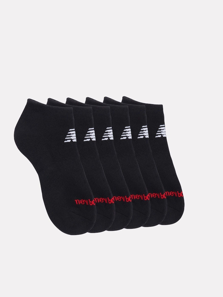 New Balance Black Kids Everyday Trainer Low Cut Socks 3 Pack - Image 1 of 3