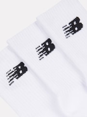 New Balance White Kids Everyday Trainer Crew Socks 3 Pack - Image 3 of 4