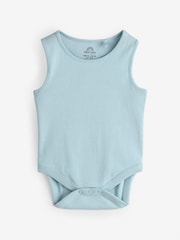 Blue Baby 100% Cotton Vests 4 Pack - Image 2 of 5