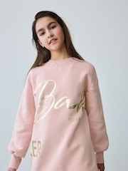 Baker by Ted Baker 2 -delni komplet roza dolgega puloverja s potiskom in legic - Slika 3 iz 9