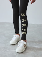 Baker by Ted Baker 2 -delni komplet roza dolgega puloverja s potiskom in legic - Slika 6 iz 9