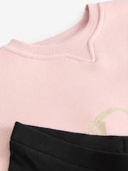 Baker by Ted Baker 2 -delni komplet roza dolgega puloverja s potiskom in legic - Slika 9 iz 9