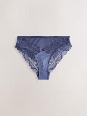 Navy Floral Lace Extra High Leg Knickers - Image 1 of 3