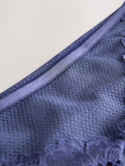 Navy Floral Lace Extra High Leg Knickers - Image 2 of 3