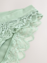 Green Ultimate Comfort Lace Back High Leg Knickers - Image 5 of 6