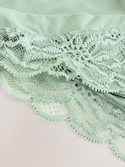 Green Ultimate Comfort Lace Back High Leg Knickers - Image 6 of 6