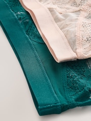 Green/Neutral High Leg Lace Knickers 2 Pack - Image 10 of 10