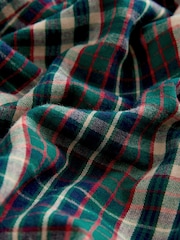 Khaki Green Check - Long Sleeve Bow Front Midi Dress - Imagem 6 de 7