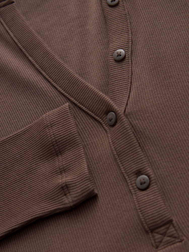 Chocolate Brown Jersey Woven Mix Waisted Midi Dress - Image 7 of 7