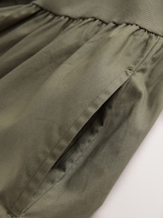 Verde cáqui - Vestido Midi com cintura elástica e tecido misto de jersey - Imagem 6 de 6