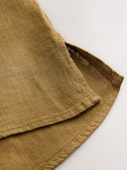 Khakigrün - Kaftan-Minikleid aus Leinen - Bild 6 von 6