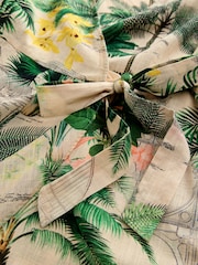 Kew Collection Green Floral Flutter Sleeve Wrap Midi Dress - Image 3 of 3