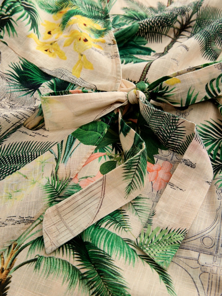 Coleção Kew Floral Verde  - Vestido midi com mangas esvoaçantes - Imagem 7 de 7