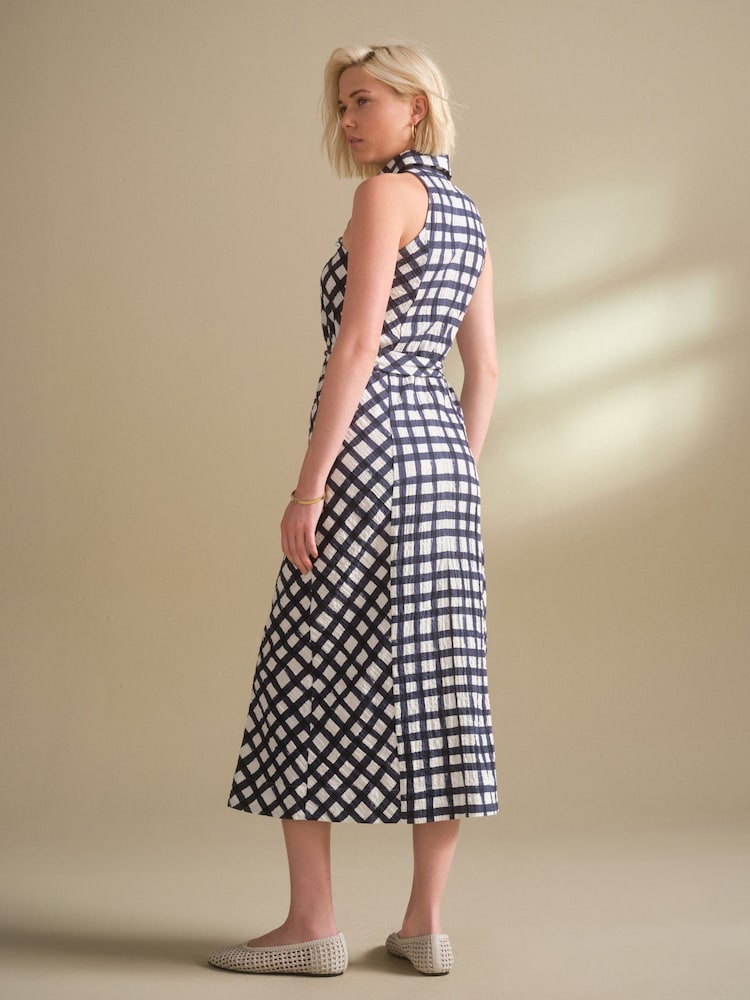 knee length dresses for ladies Inara Navy Ruffle Maxi Dress - 10