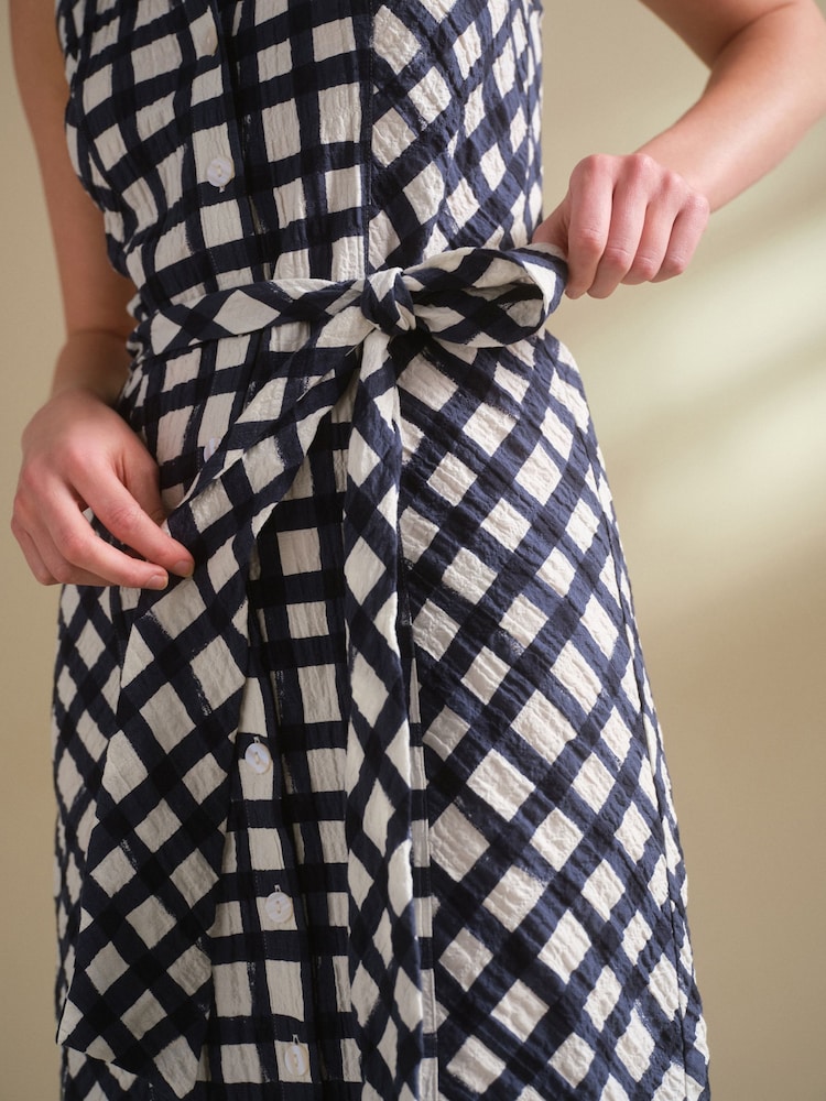 princess polly baby blue dress Buy Navy Blue/White Check Halterneck Sleeveless Tie Waist Midi Dress from  Next USA