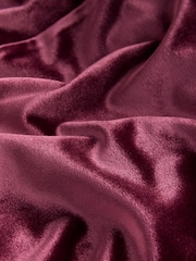 Berry Red Bridesmaid Velvet Flutter Sleeve Maxi Dress - Image 2 of 4