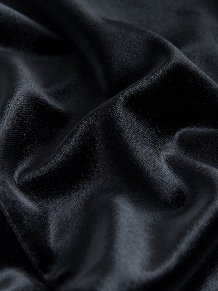 Black Bridesmaid Velvet Flutter Sleeve Maxi Dress - Image 2 of 4 Black Bridesmaid Velvet Flutter Sleeve Maxi Dress - Image 2 of 4