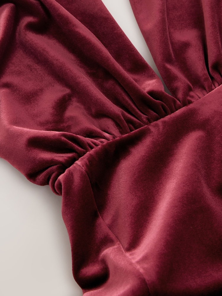 Berry Red Bridesmaid Velvet Multiway Maxi Dress - Image 9 of 9 Berry Red Bridesmaid Velvet Multiway Maxi Dress - Image 9 of 9