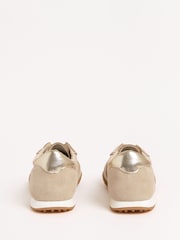 Friends Like These Natural Slim Lace Up Retro Runner Sports Trainers - Image 3 of 5