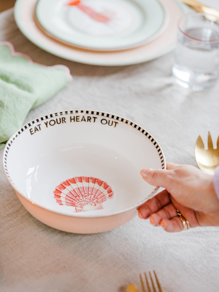 Yvonne Ellen Pink Shell Serving Bowl - Image 1 of 4