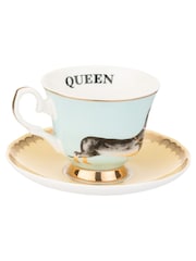 Yvonne Ellen Multi Doggie Teacup and Saucer - Image 2 of 3
