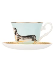 Yvonne Ellen Multi Doggie Teacup and Saucer - Image 3 of 3