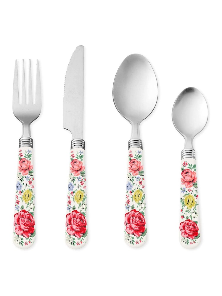 Cath Kidston 16 Piece Red Feels Like Home Cutlery Set - Image 3 of 3