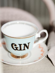 Yvonne Ellen Multi Boozy Gin Teacup and Saucer - Image 1 of 4