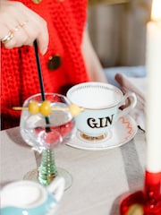 Yvonne Ellen Multi Boozy Gin Teacup and Saucer - Image 4 of 4