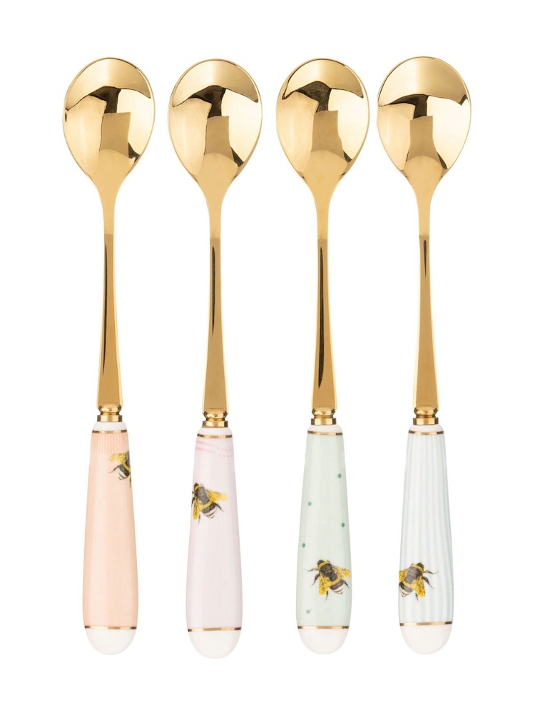 Yvonne Ellen Set of 4 Multi Bee Tea Spoons - Image 2 of 4