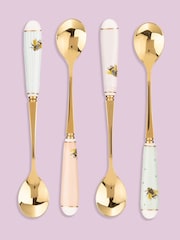 Yvonne Ellen Set of 4 Multi Bee Tea Spoons - Image 3 of 4