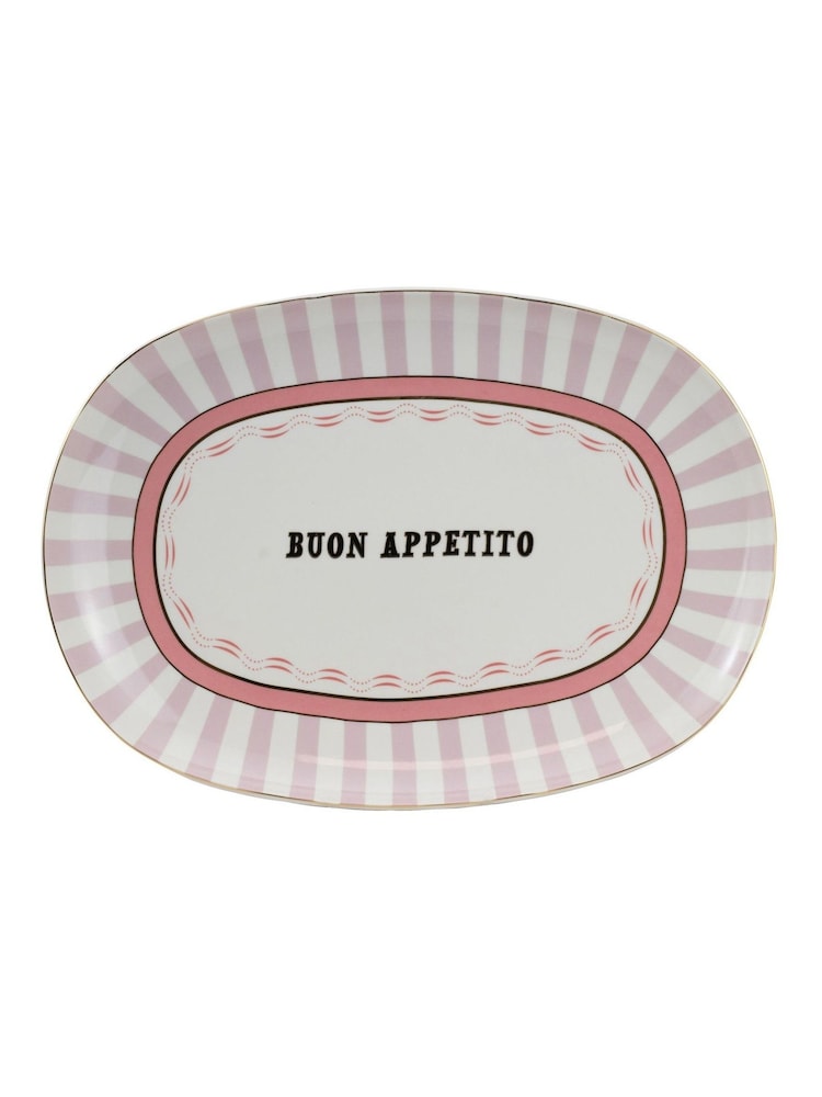 Yvonne Ellen Multi Buon Appetito 34cm Slogan Platter Plate - Image 2 of 2