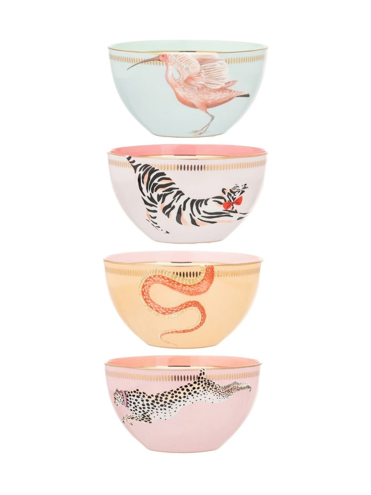 Yvonne Ellen Set of 4 Multi Animal Cereal Bowls - Image 2 of 5 Yvonne Ellen Set of 4 Multi Animal Cereal Bowls - Image 2 of 5
