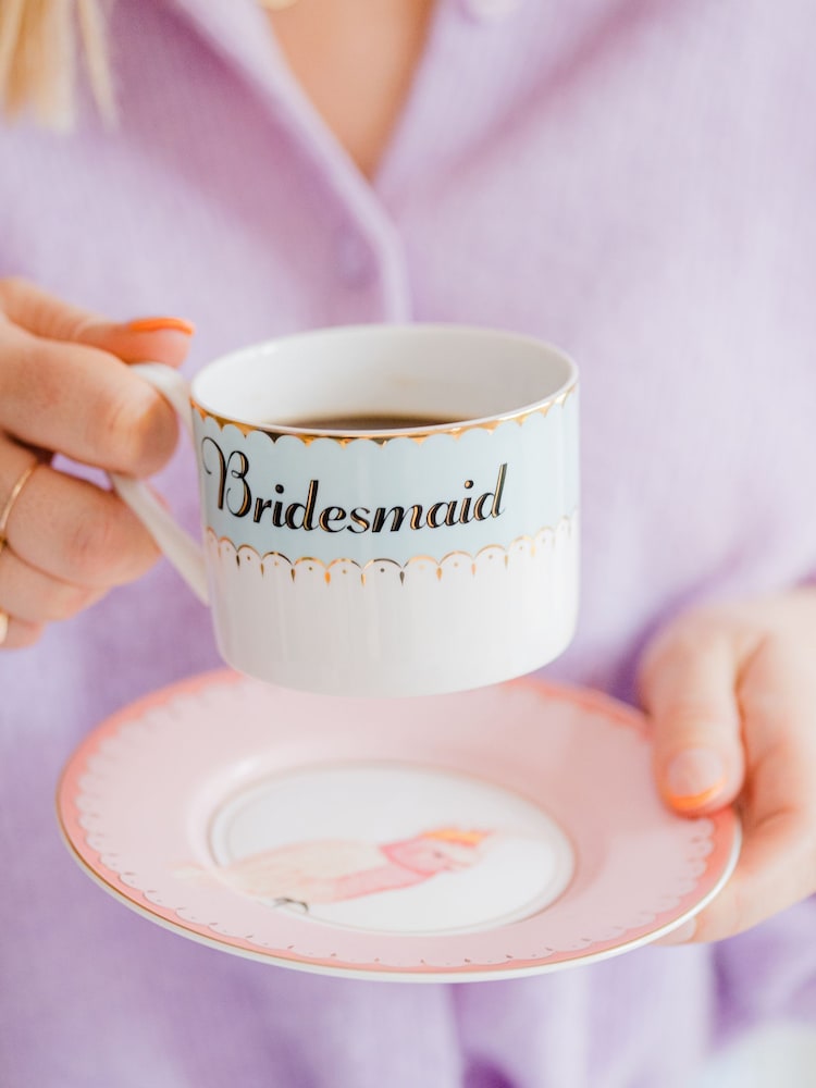 Yvonne Ellen Multi Bridesmade Teacup and Saucer - Image 1 of 2