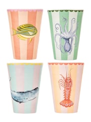 Yvonne Ellen Set of 4 Multi Melamine Picnic Tumblers - Image 2 of 6