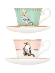 Yvonne Ellen Set of 2 Multi Best of British Tea Cup and Saucers - Image 2 of 4