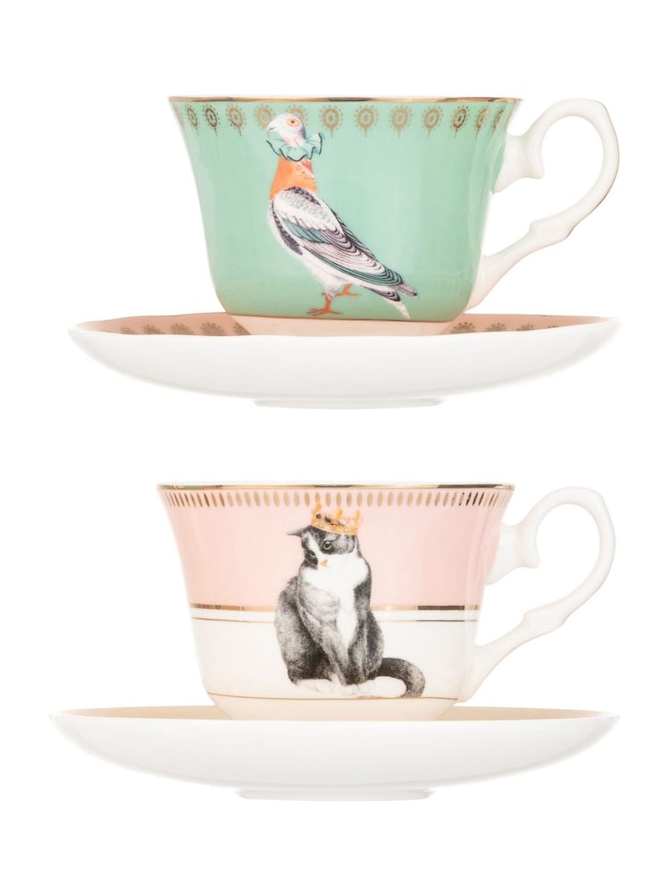 Yvonne Ellen Set of 2 Multi Best of British Tea Cup and Saucers - Image 2 of 4