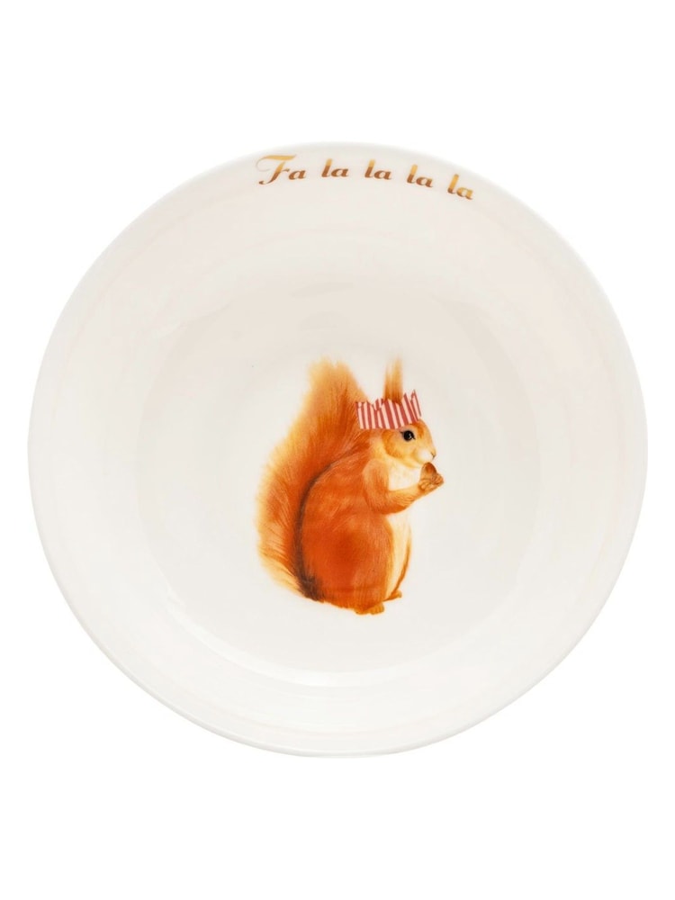 Yvonne Ellen Multi Squirrel Christmas Serving Bowl - Image 4 of 4