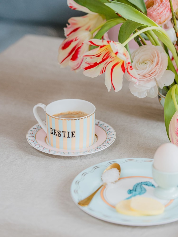 Yvonne Ellen Multi Bestie Teacup and Saucer - Image 3 of 3