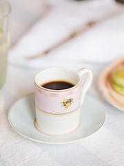 Yvonne Ellen Set of 2 Multi Slogan Espresso Cup and Saucer - Image 3 of 6