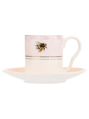 Yvonne Ellen Set of 2 Multi Slogan Espresso Cup and Saucer - Image 5 of 6
