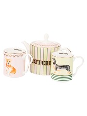 Yvonne Ellen Multi Doggie Teapot and 2 Mug Set - Image 6 of 7