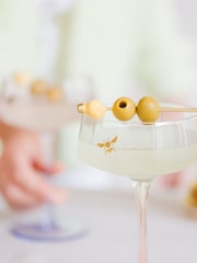 Yvonne Ellen Set of 2 Multi Bee Coupe Glasses - Image 2 of 7
