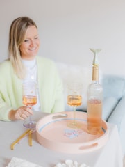 Yvonne Ellen Set of 2 Multi Bee Wine Glasses - Image 1 of 7