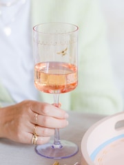 Yvonne Ellen Set of 2 Multi Bee Wine Glasses - Image 4 of 7