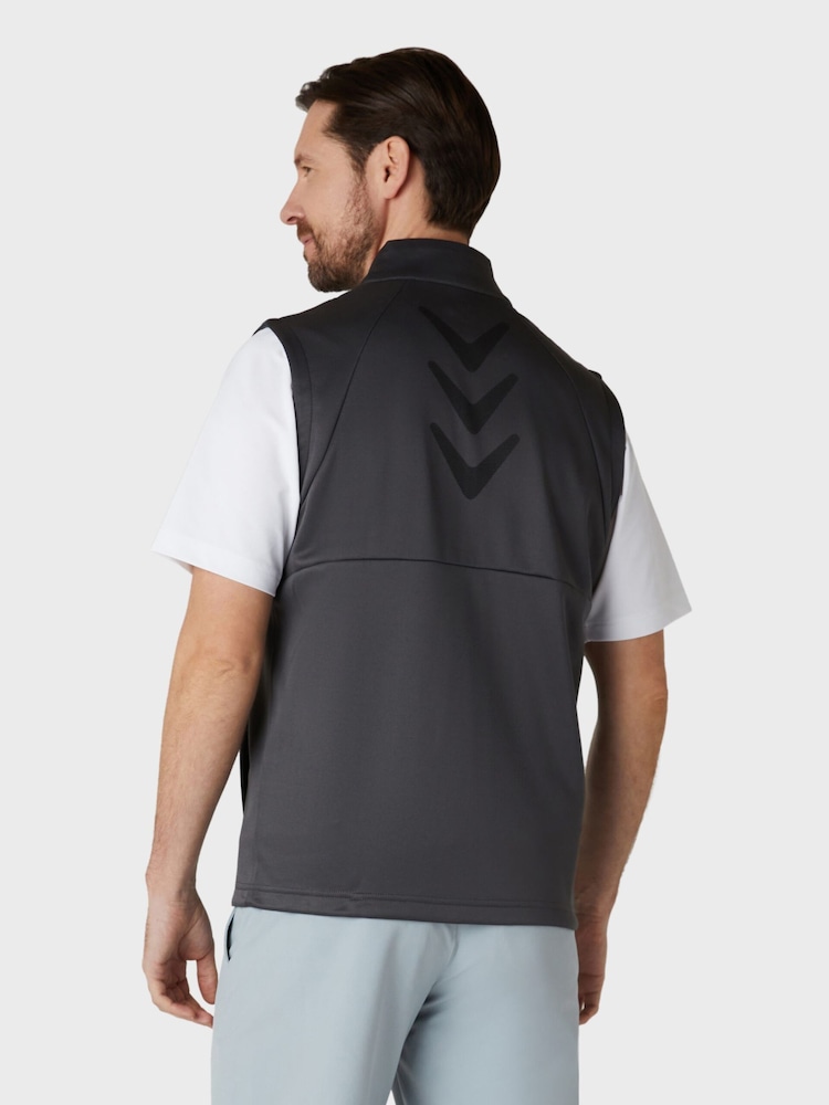 Callaway Apparel Grey Chev High Gauge Full Zip Vest - Image 2 of 6