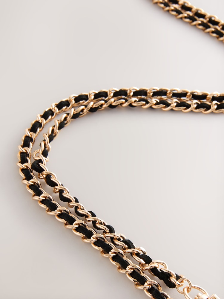 Black/Gold Tone Across Body Phone Strap - Image 8 of 8