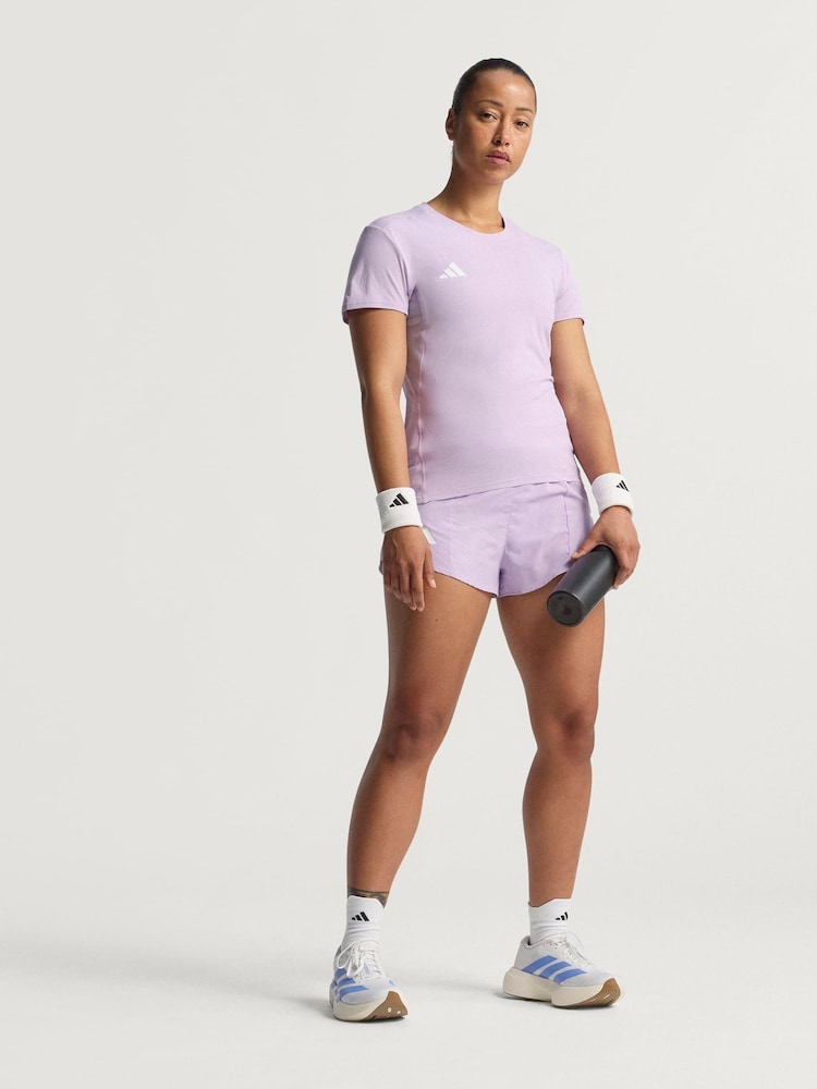 adidas Purple Light Adizero T-Shirt - Image 2 of 14 adidas Purple Light Adizero T-Shirt - Image 2 of 14
