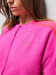 adidas Originals Pink Fluffy 3-Stripes Cardigan - Image 5 of 5