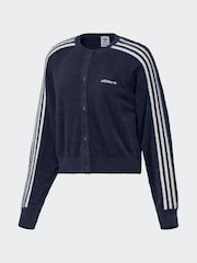 Azul - adidas Originals Fluffy 3-Stripes Cardigan - Imagen 1 de 2